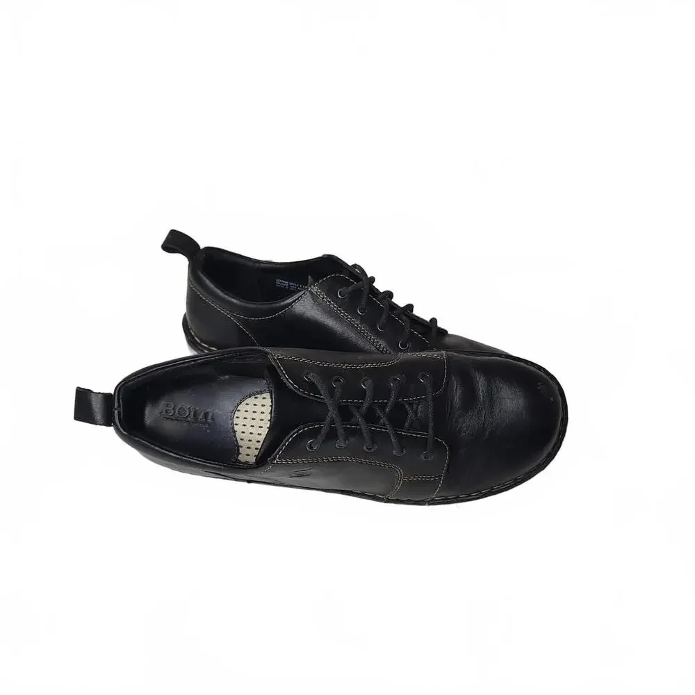 Born Men's Black Leather Lace-Up Oxford Shoes Size‎ 42